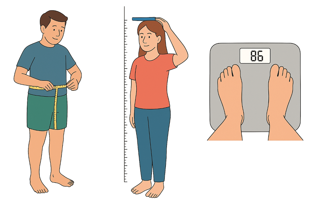 Waistline, Height, and Weight Measurements